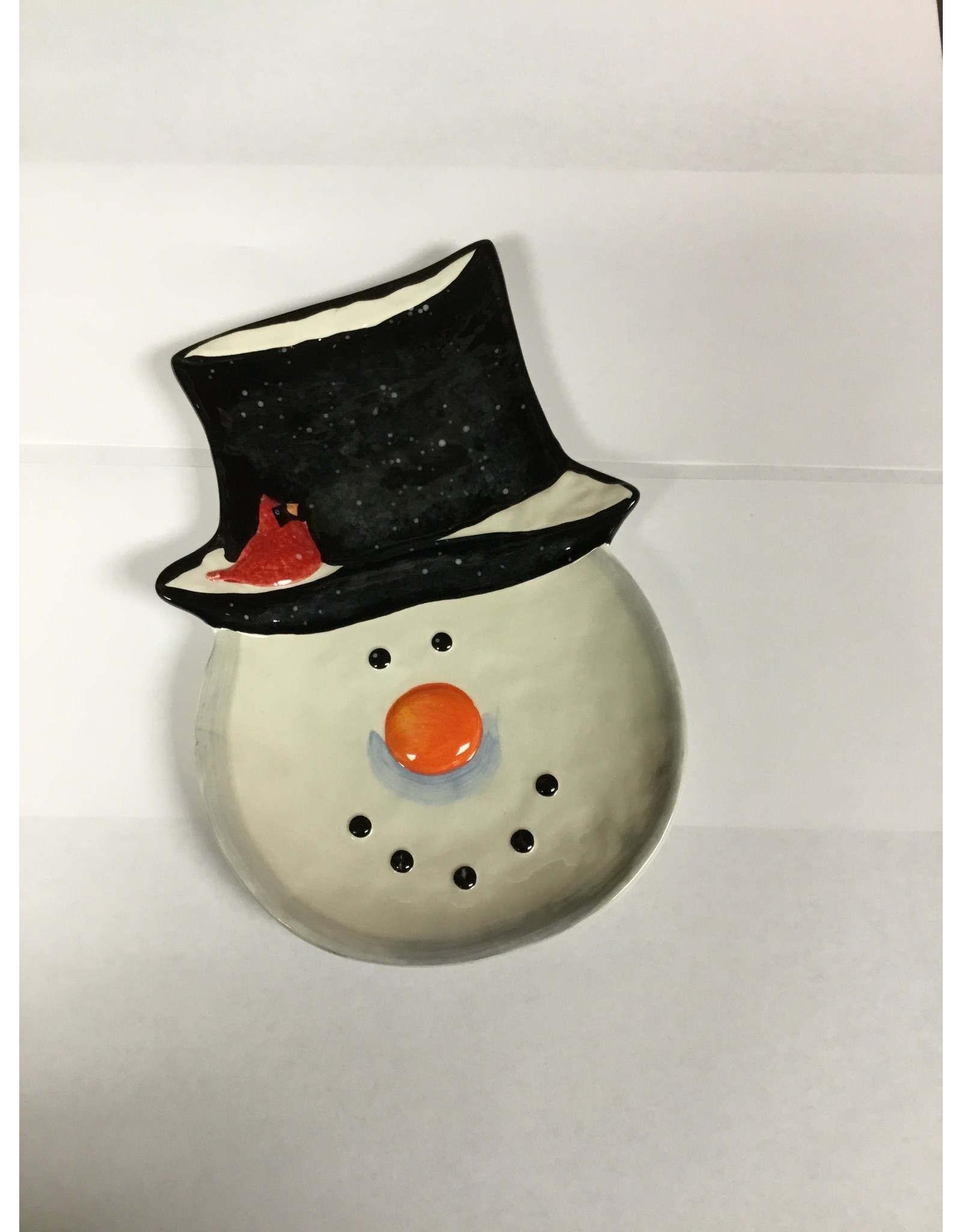 Certified International CLEARANCE Plate CI Dessert Snowman