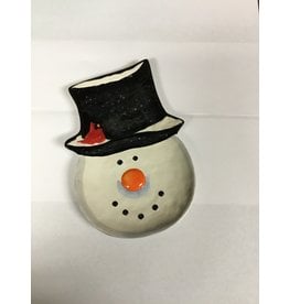 Certified International CLEARANCE Plate CI Dessert Snowman