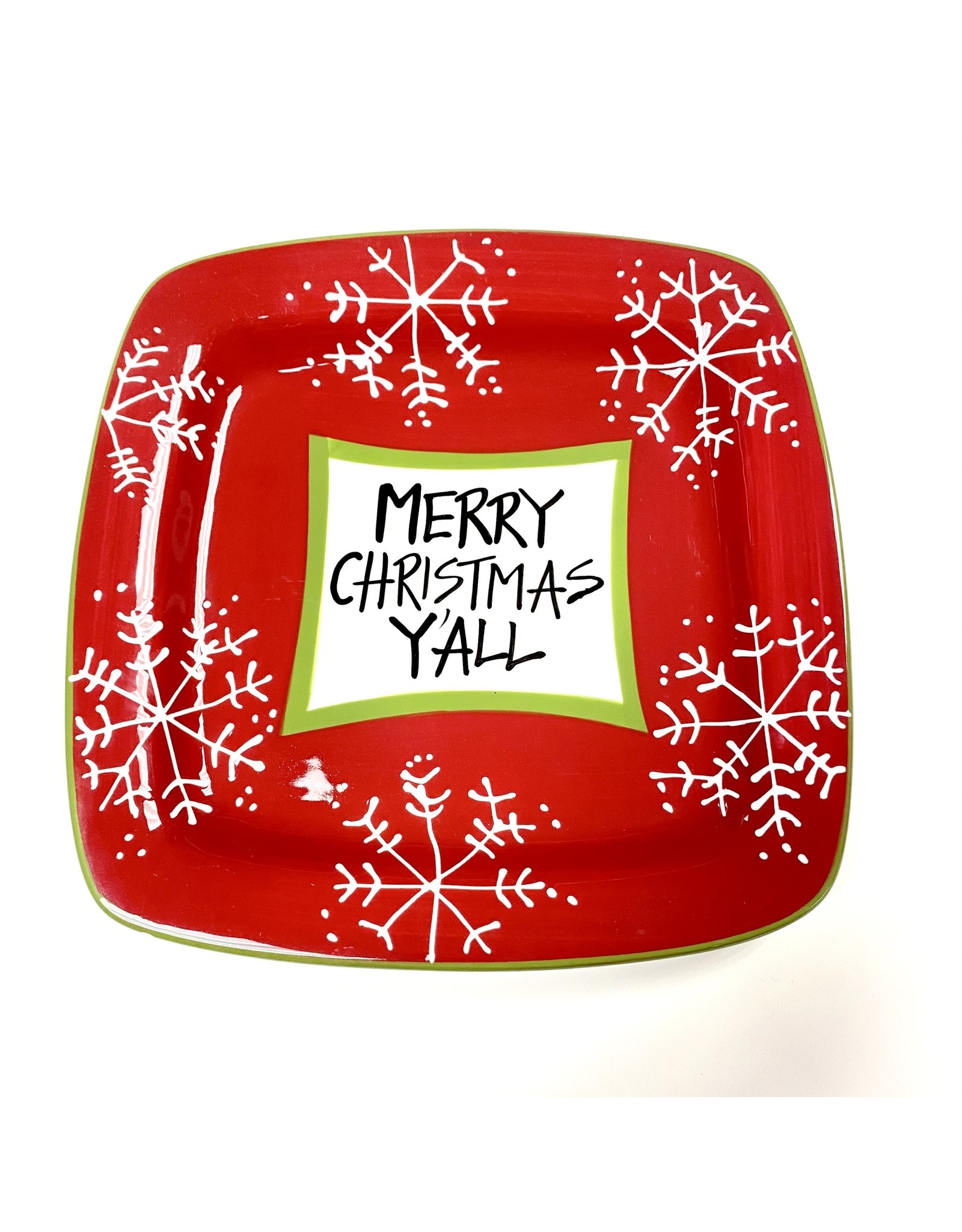 CLEARANCE Plate ML Merry Christmas Yall SQ