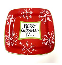 CLEARANCE Plate ML Merry Christmas Yall SQ