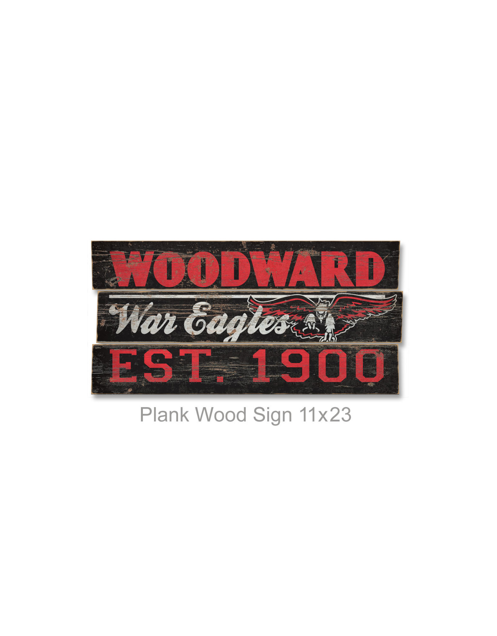 Wood Plank WA Eagle Sign