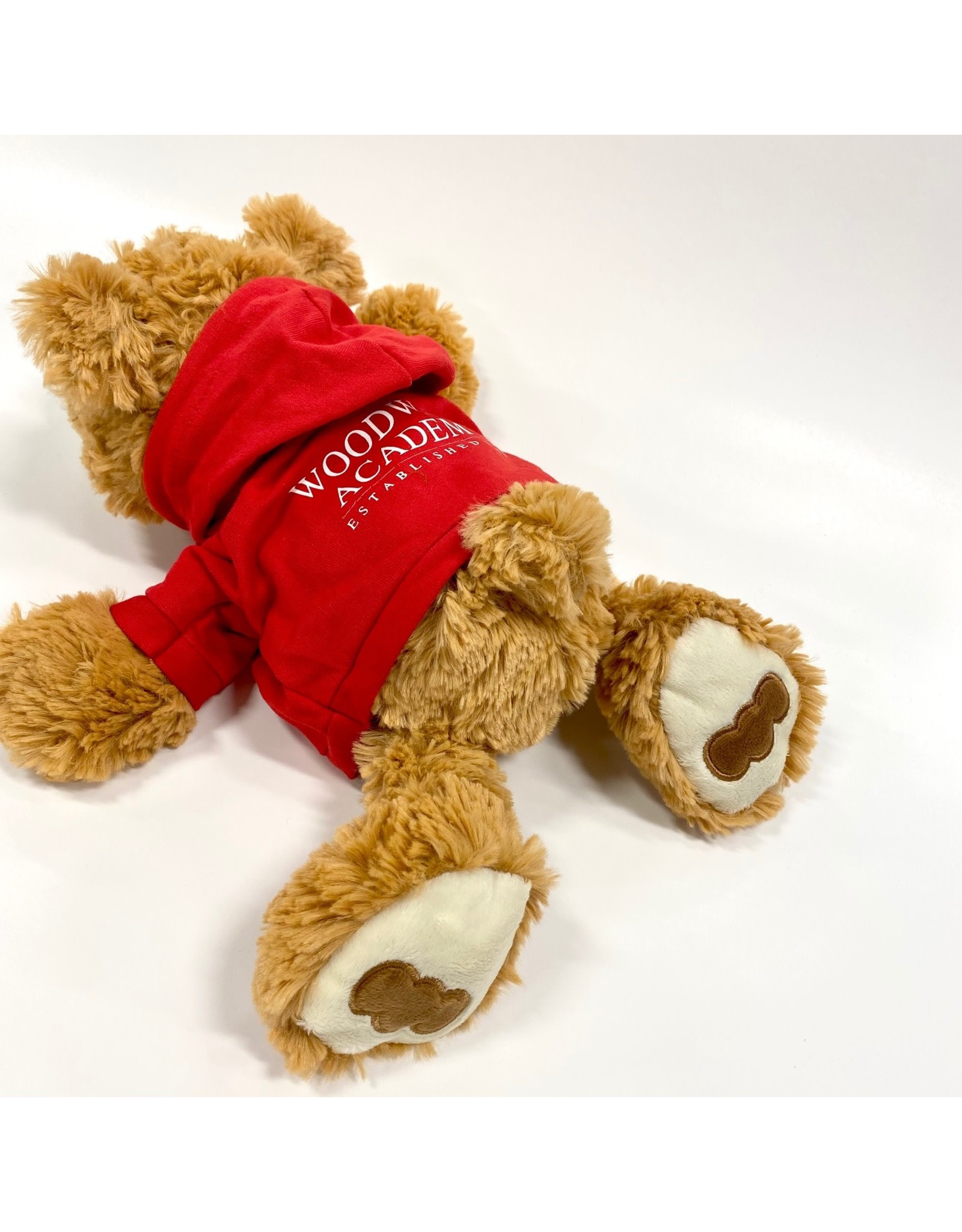 Mascot Factory Plush Light Brown Nicky Bear w/ Red Hoody