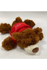 Mascot Factory Plush Dark Brown Ricky Bear w/ Red Hoody