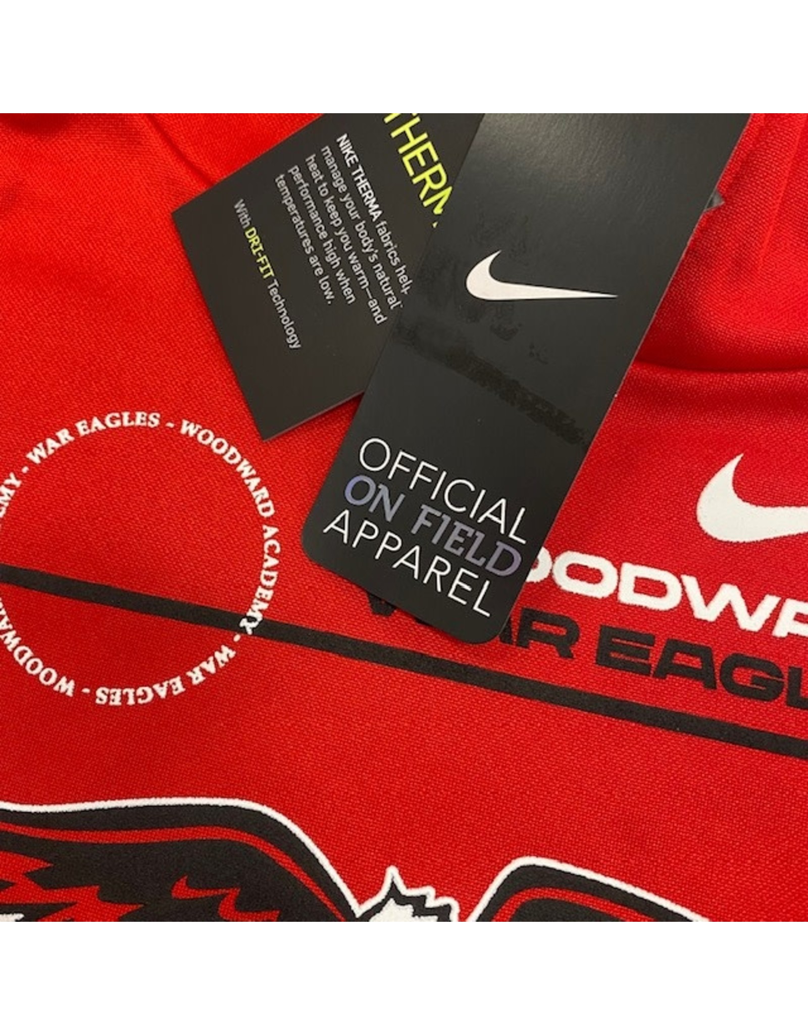 NIKE Sideline Therma PO Hoodie in Red - Woodward Academy