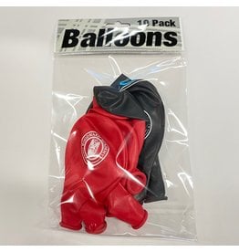 Galactic Line Latex Balloons (Pack of 5 Red/5 Black)