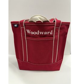 Open Top Canvas Tote - Red