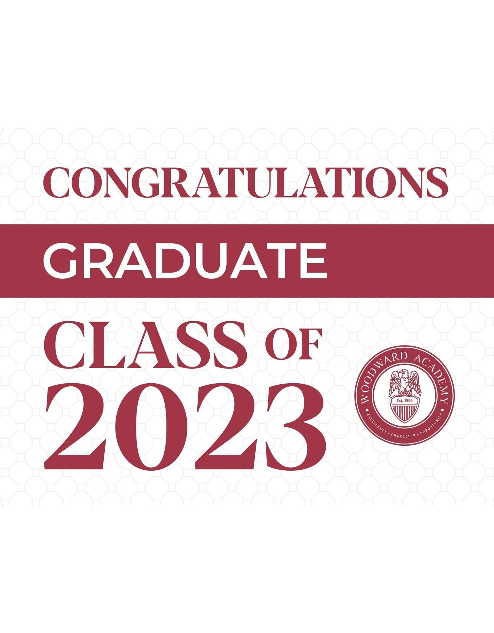Graduation Yard Sign with Name 2022 Woodward Academy