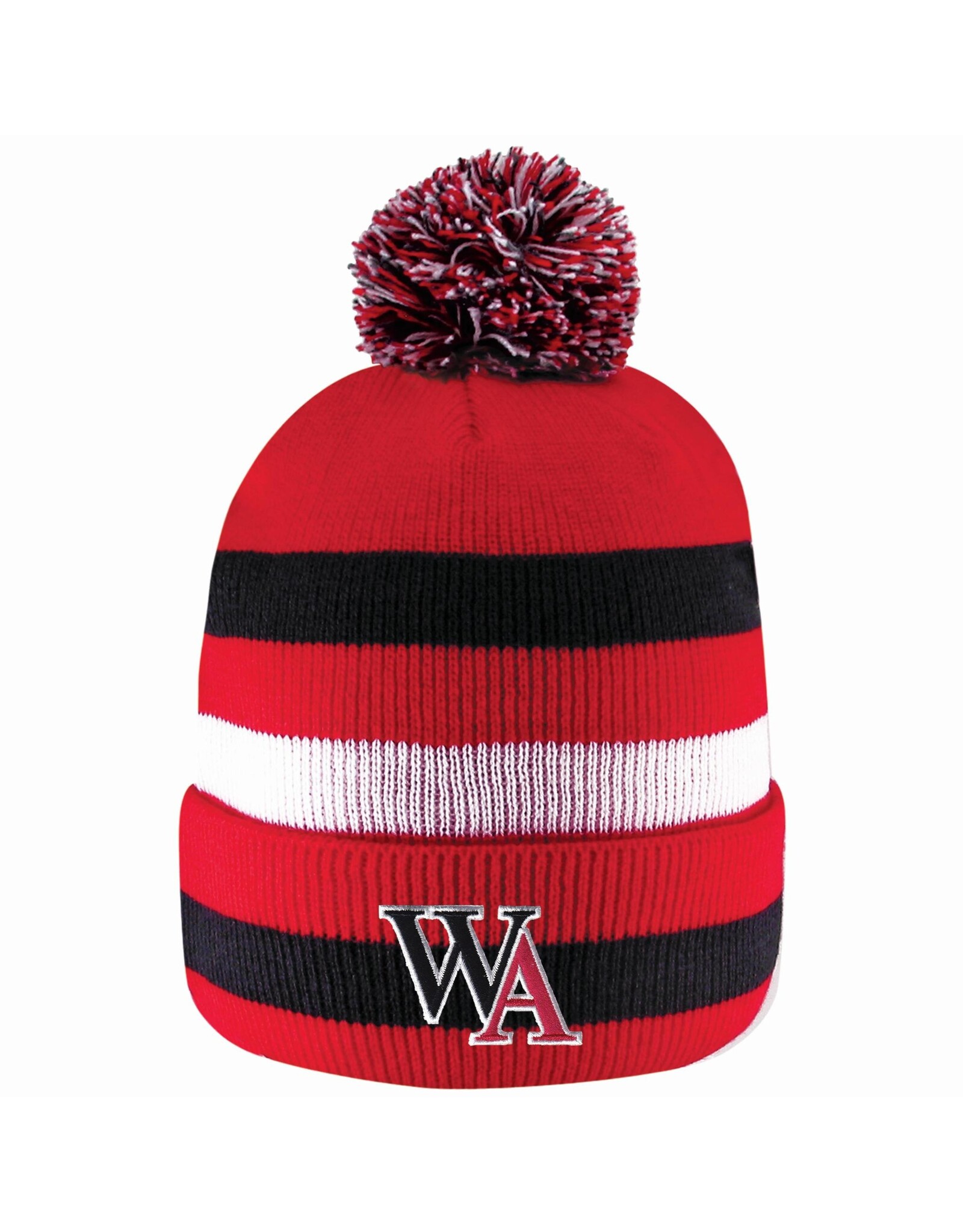 Logofit Beanie Knit Striped Pom Primetime