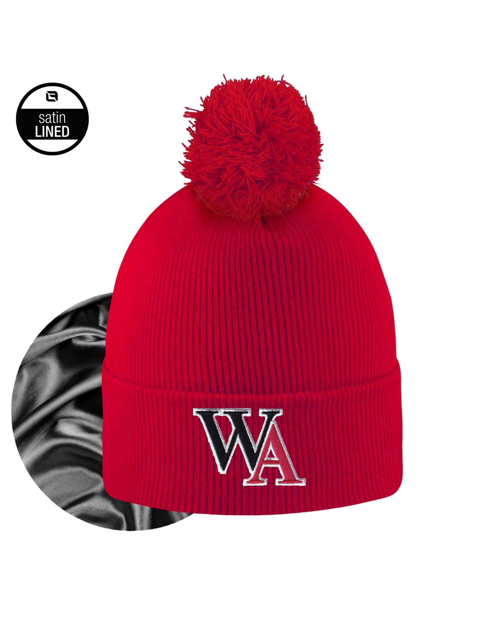 Logofit Beanie Satin Lined Pom Monroe