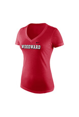 Nike Ladies SS V-Neck Brick