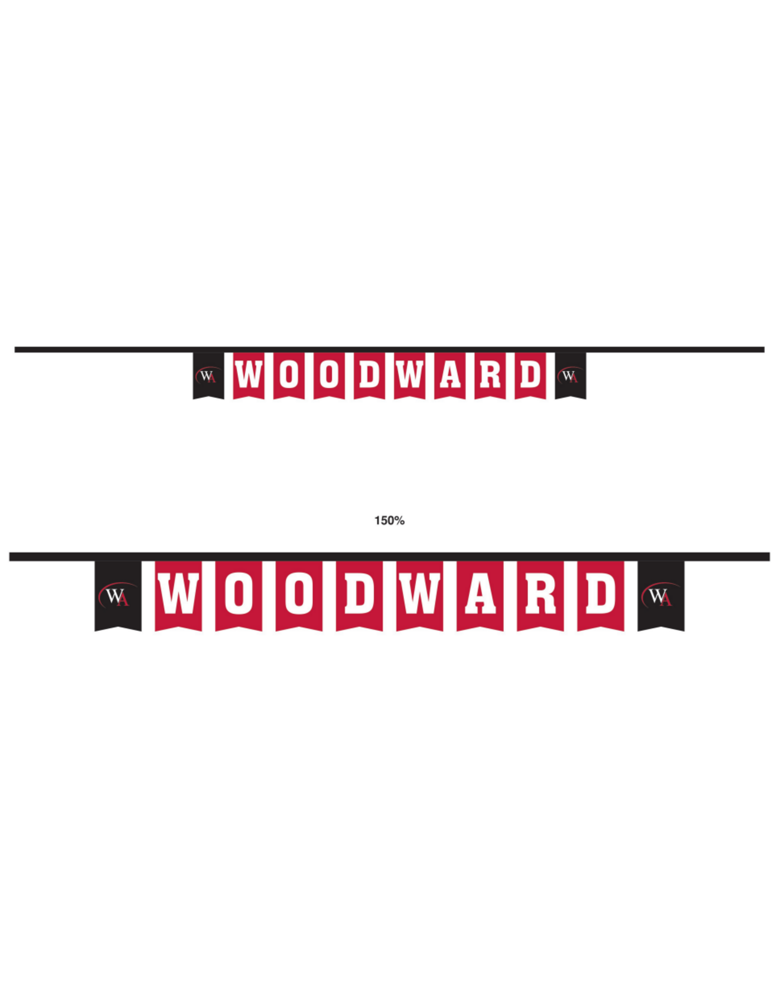 UBF University Blanket & Flag Corp. Woodward Banner String