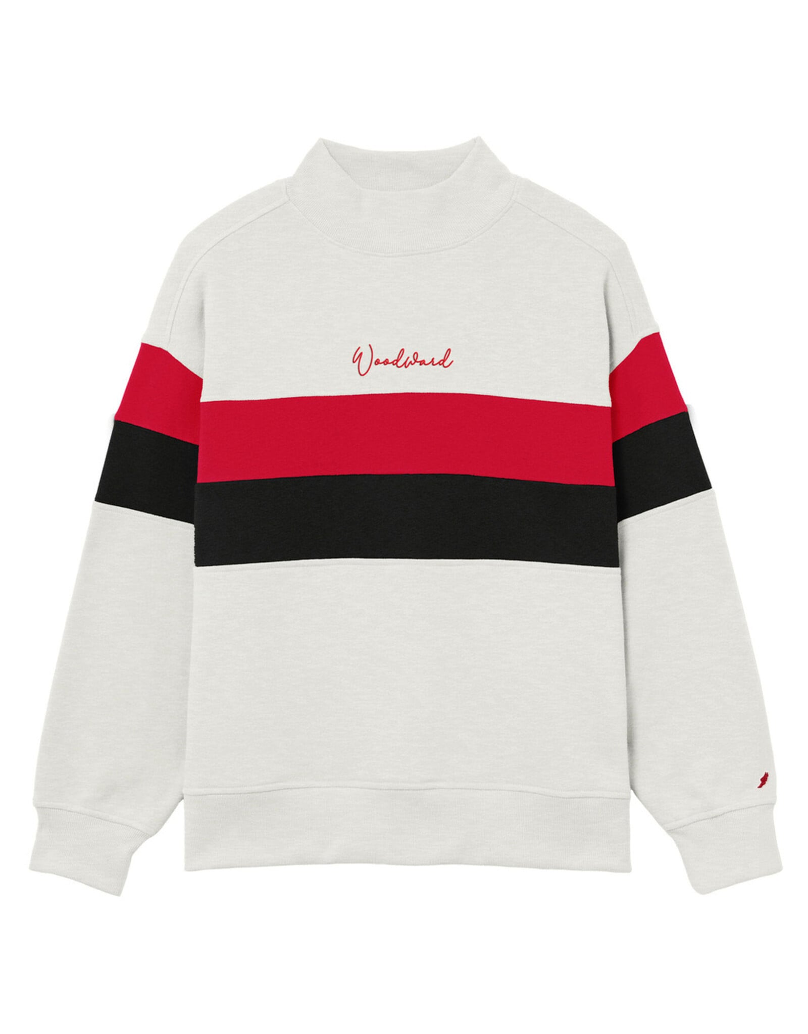 League Diana Mock Neck Sweatshirt Game Day Striped