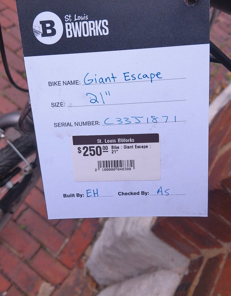 Giant Bike : Giant Escape : 21"