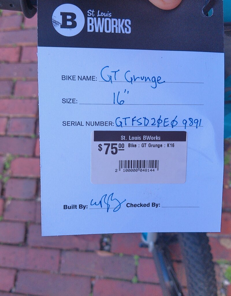 GT Bike : GT Grunge : K16