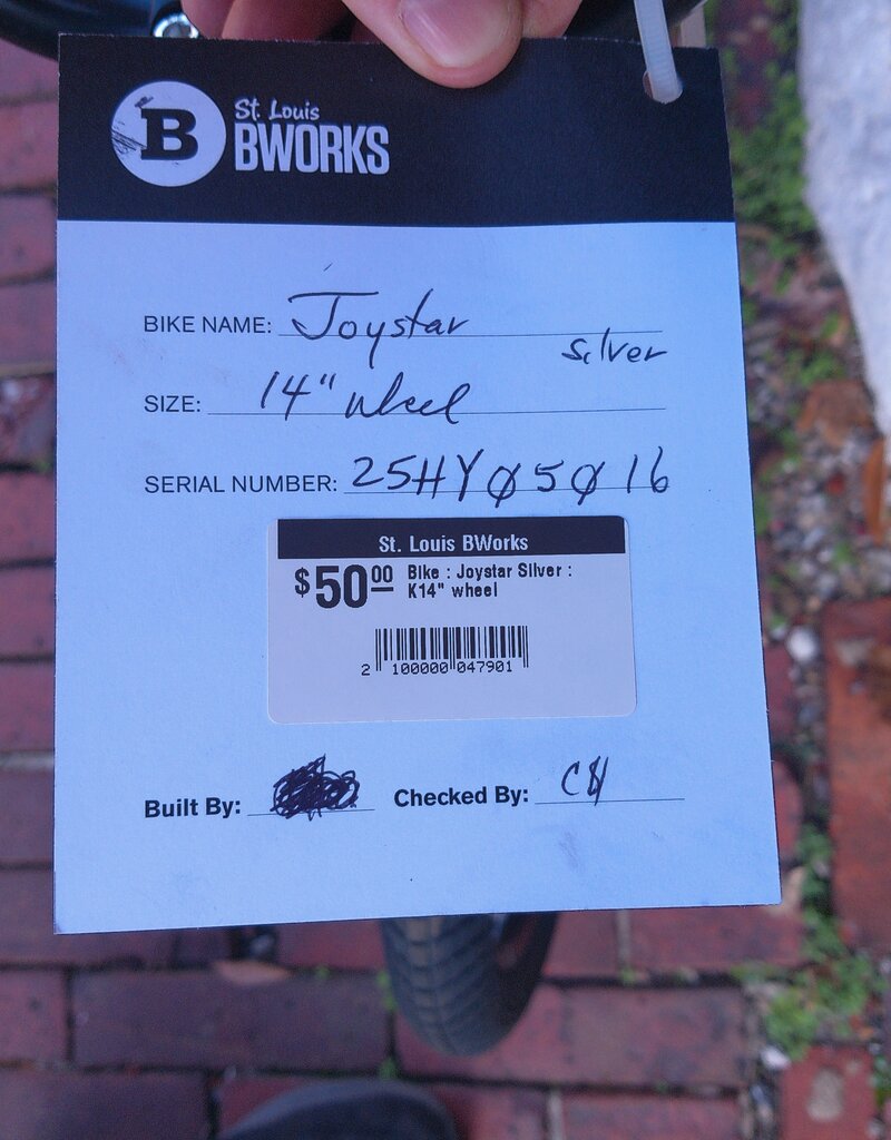 Bike : Joystar Silver : K14" wheel