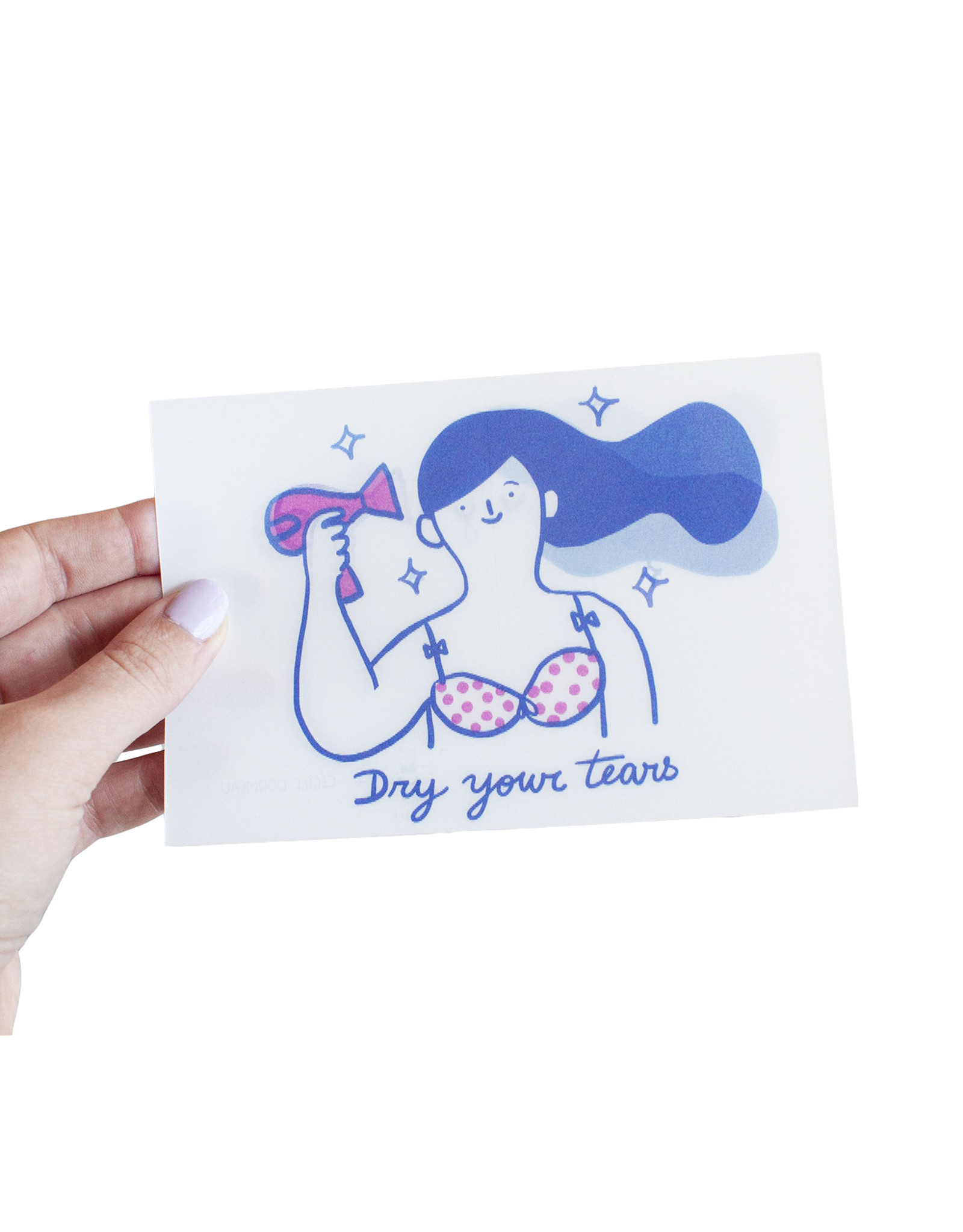 Stay Home Club Lenticular Postcard Dry Your Tears Swipe Design