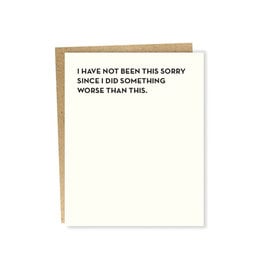 Sapling Press, Moment of Truth, Not Been This Sorry Card
