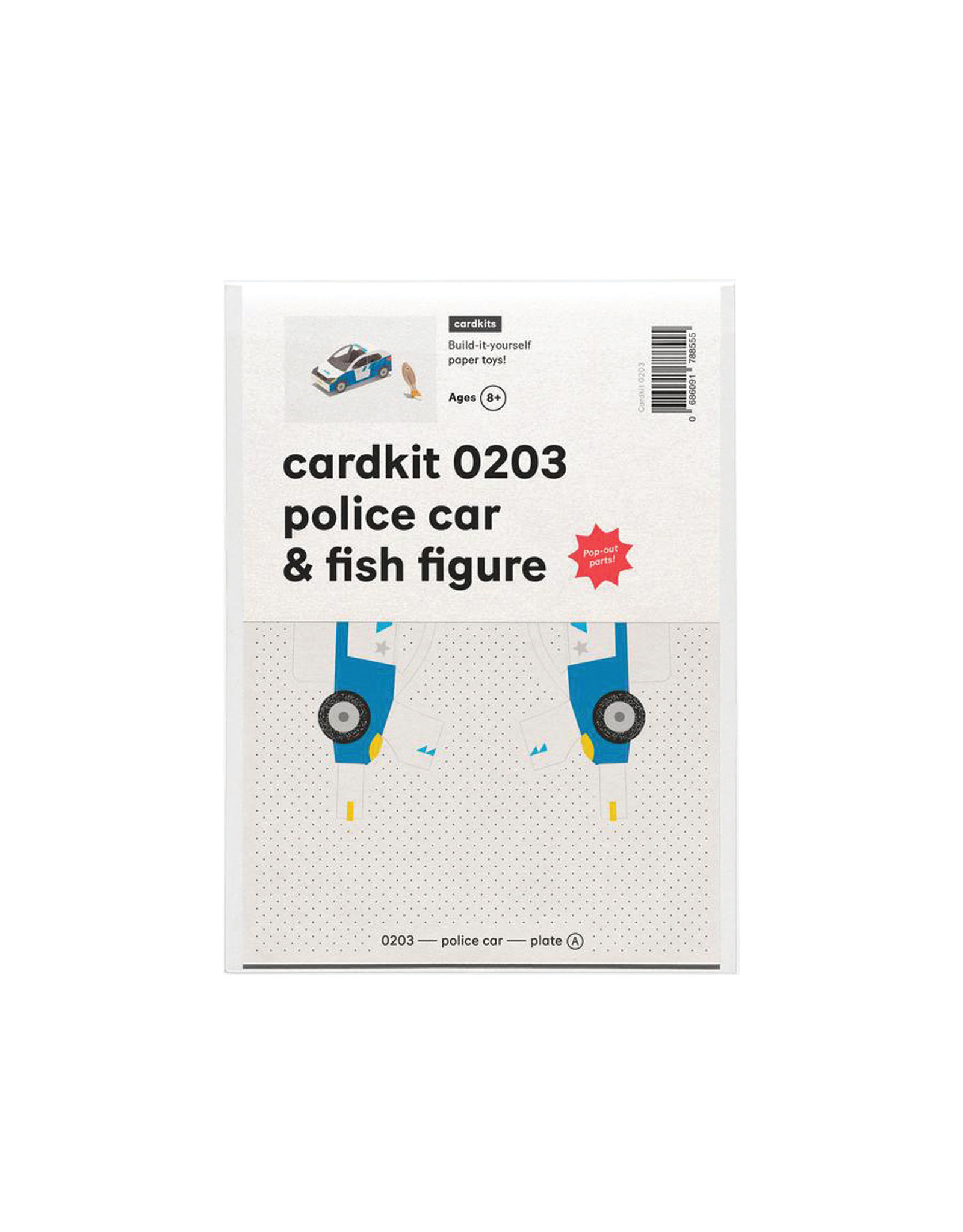 cardkit 0203: police car & fish figure