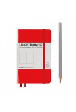 Leuchtturm Plain Pocket Hardcover Notebook, Red