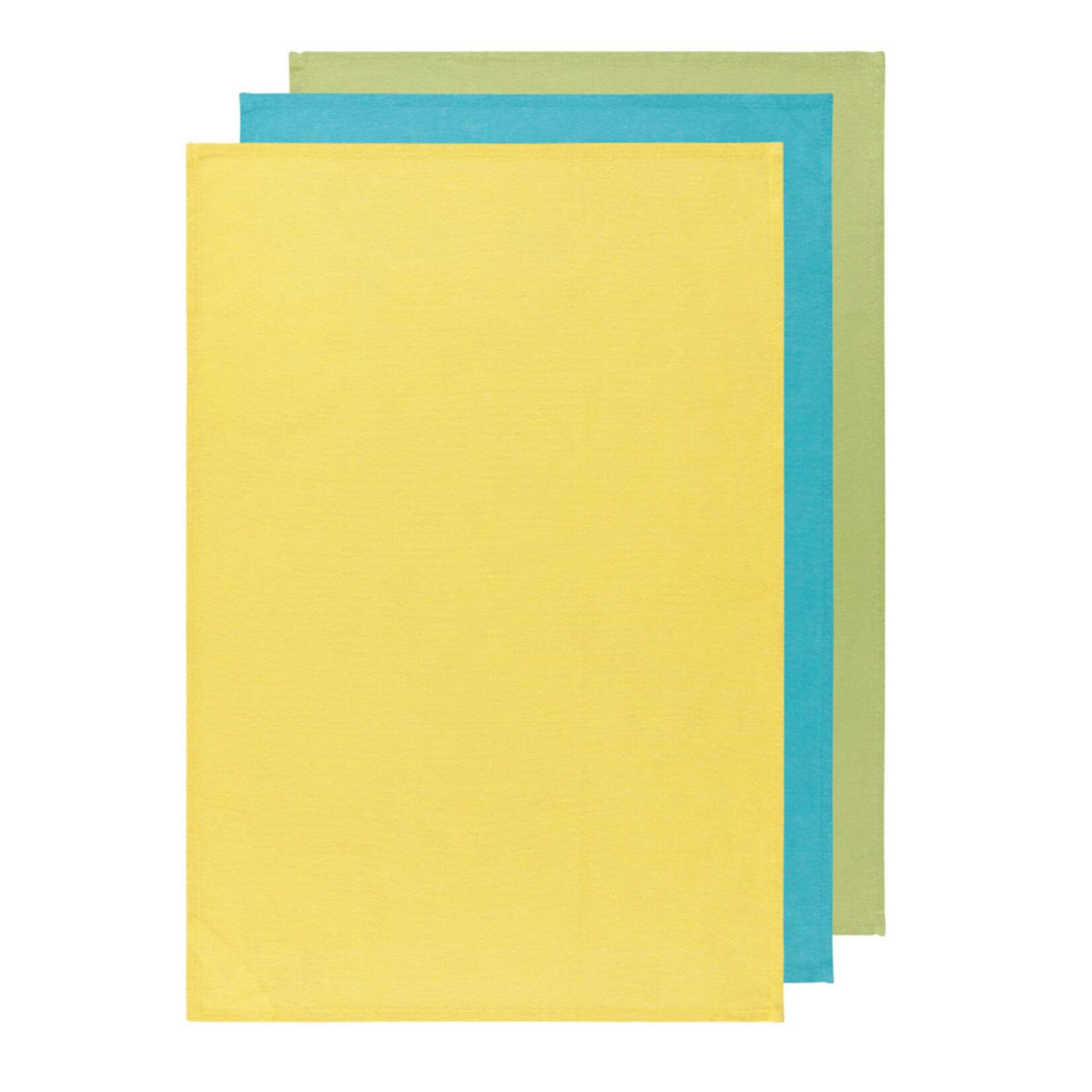 Danica Danica Floursack Dishtowels, Chartreuse/Turquoise/Leaf