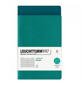 Leuchtturm A5 Jottbook Double Notebook, Emerald & Pacific, Ruled