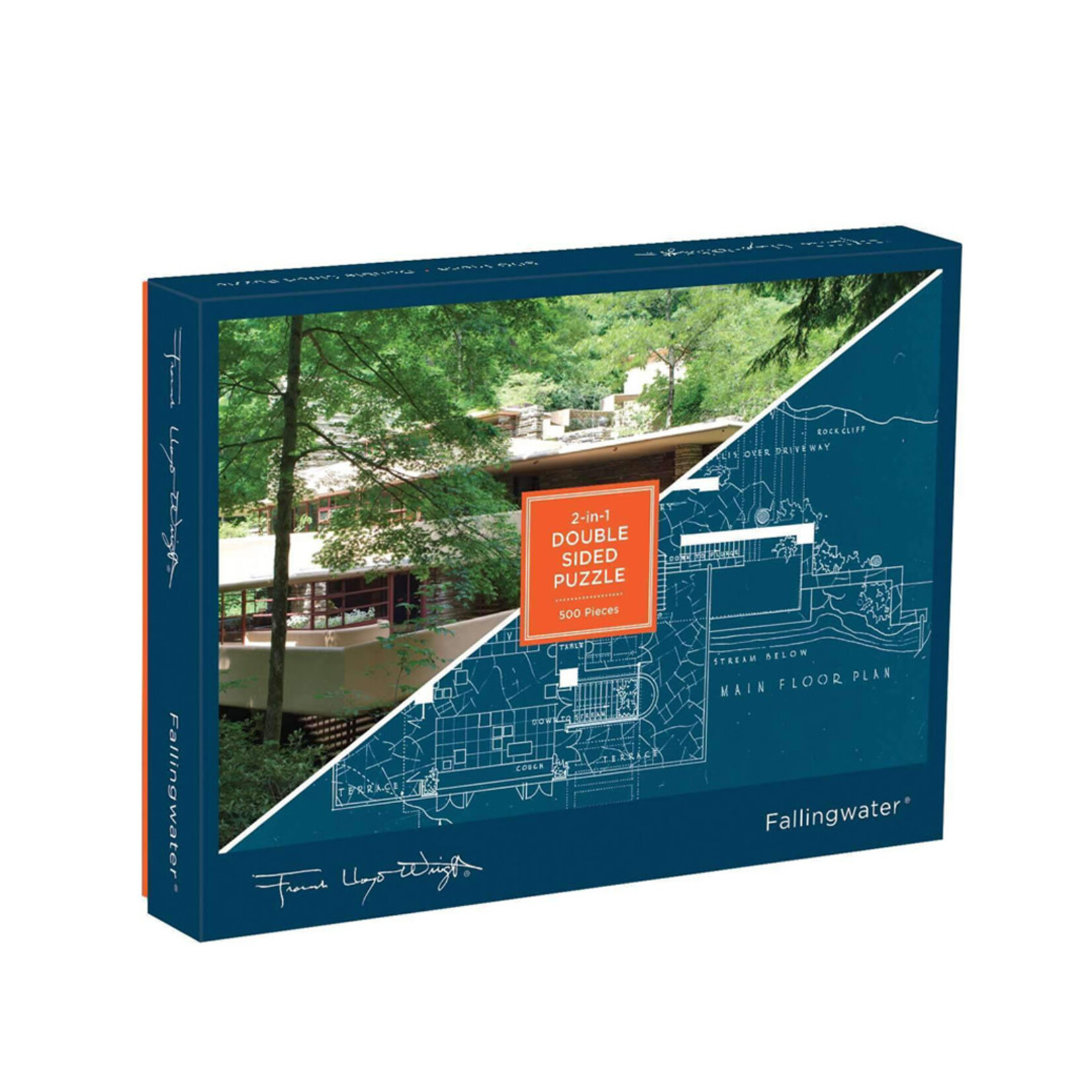 Frank Lloyd Wright Fallingwater 2-sided 500 Piece Puzzle