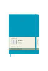 Moleskine 2023 Weekly Planner, 18M, Extra Large, Manganese Blue, Hard Cover