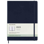 Moleskine Moleskine 2023 Weekly Planner, 12M, Extra Large, Sapphire Blue, Hard Cover