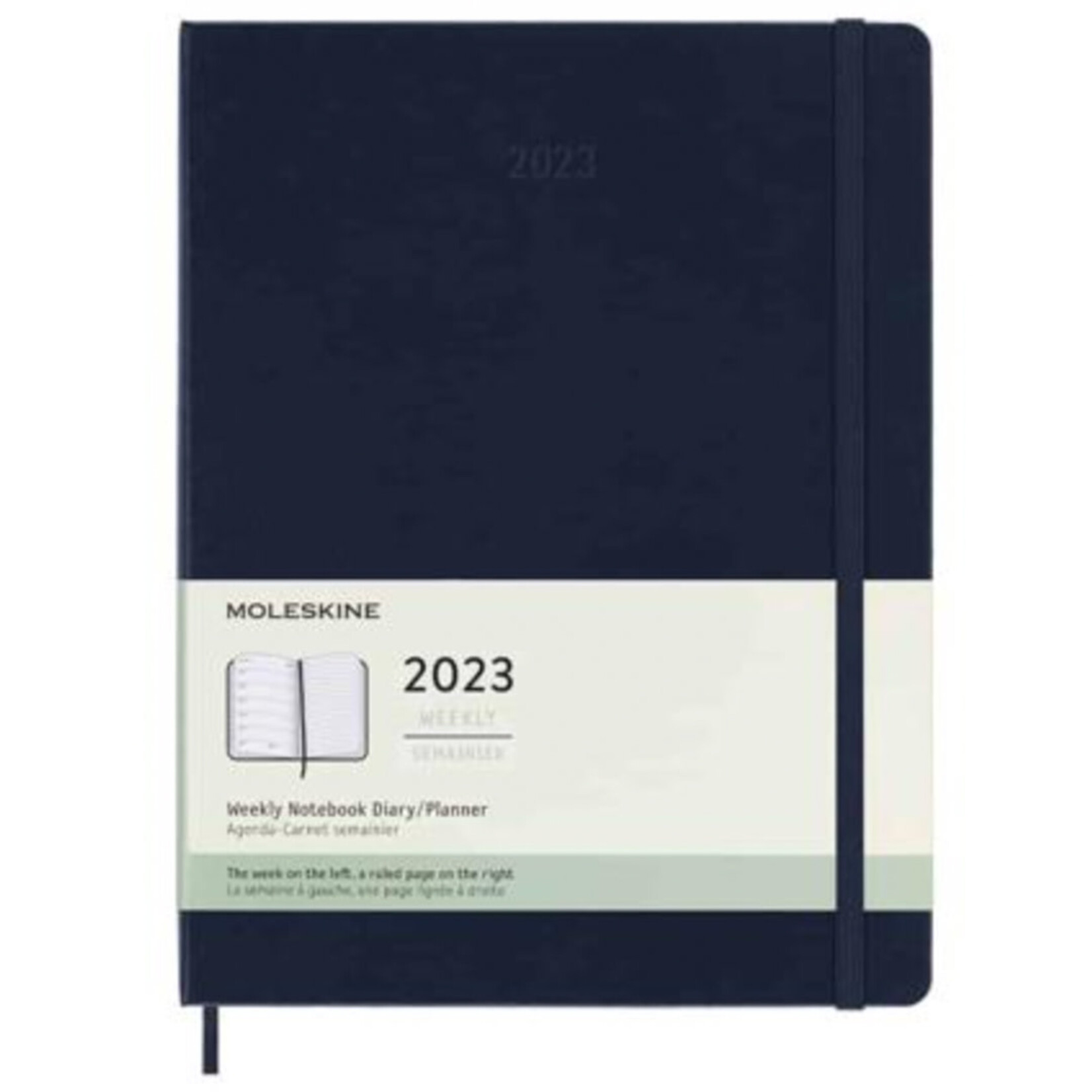 Moleskine 2023 Weekly Planner, 12M, Extra Large, Sapphire Blue, Hard Cover