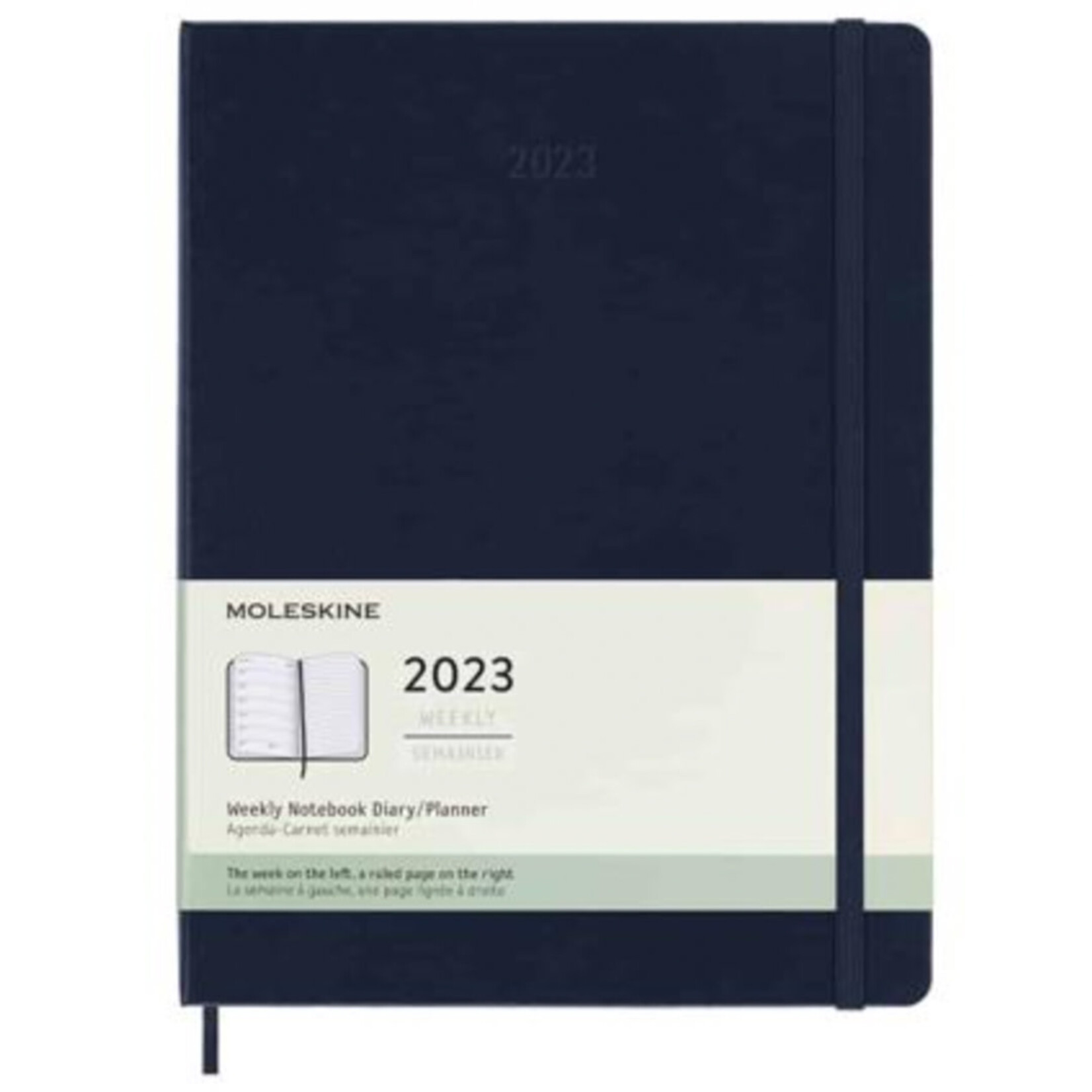 Moleskine Moleskine 2023 Weekly Planner, 12M, Extra Large, Sapphire Blue, Hard Cover
