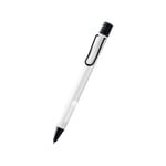 LAMY Lamy Safari Ballpoint Pen, Shiny White/Black Clip Limited Edition