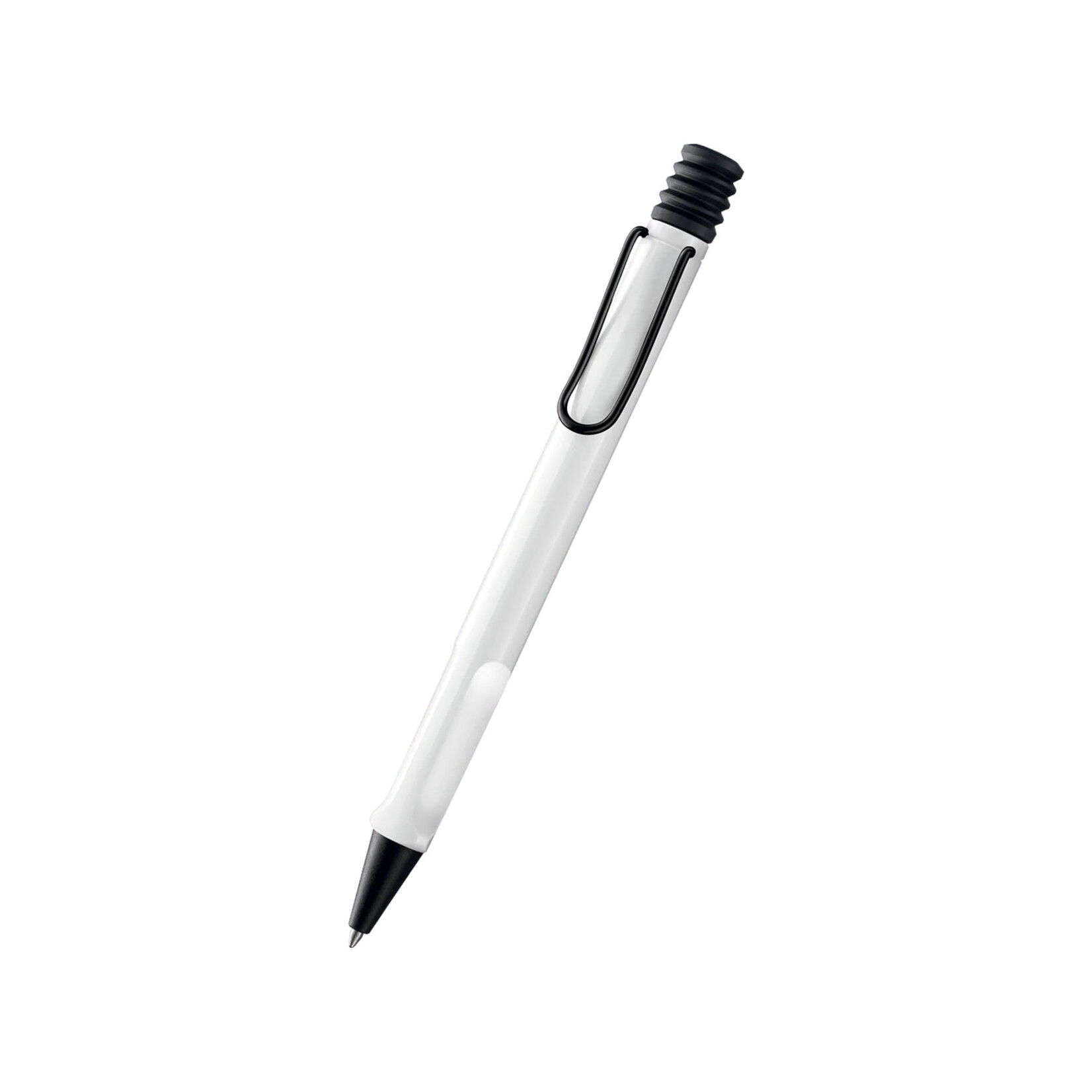 Lamy Safari Ballpoint Pen, Shiny White/Black Clip Limited Edition