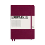 Leuchtturm A5 Hardcover Notebook, Port Red, Ruled