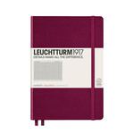 Leuchtturm Leuchtturm A5 Hardcover Notebook, Port Red, Squared