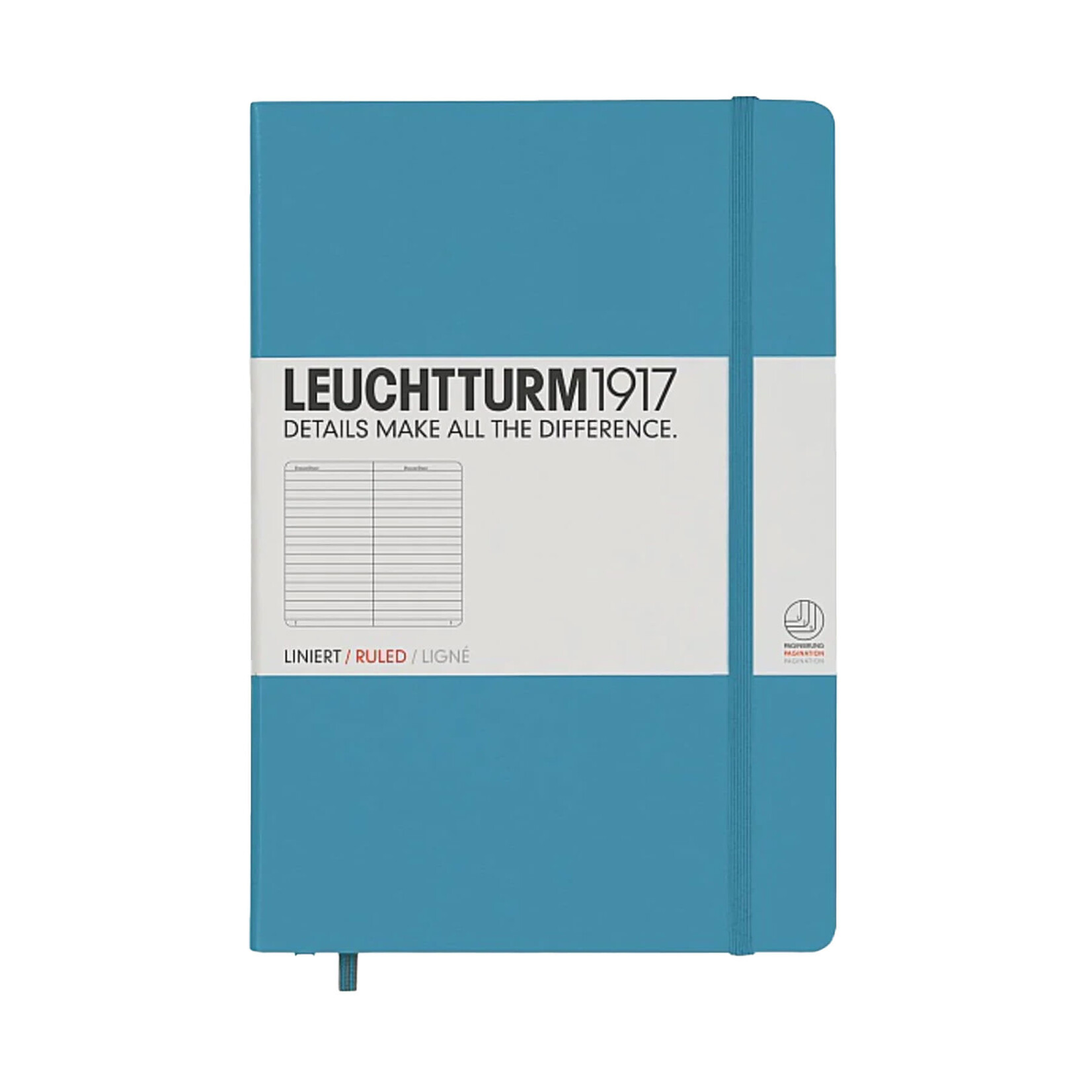 Leuchtturm Leuchtturm A5 Hardcover Notebook, Nordic Blue, Ruled