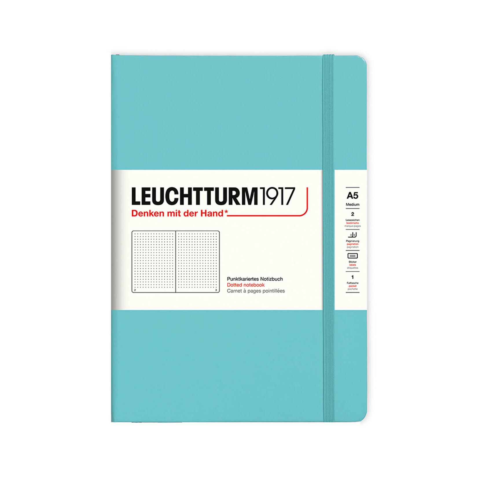 Leuchtturm Leuchtturm1917 Notebook, Medium (A5), Softcover - Aquamarine, Dotted