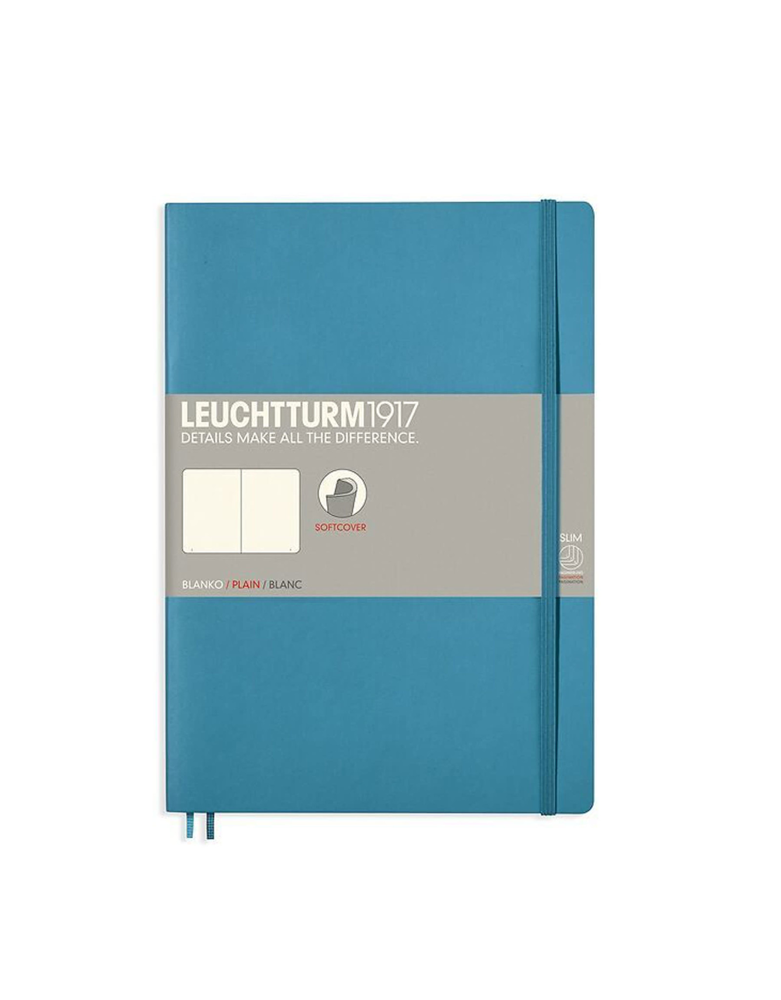 Leuchtturm A5 Softcover Notebook, Nordic Blue, Plain