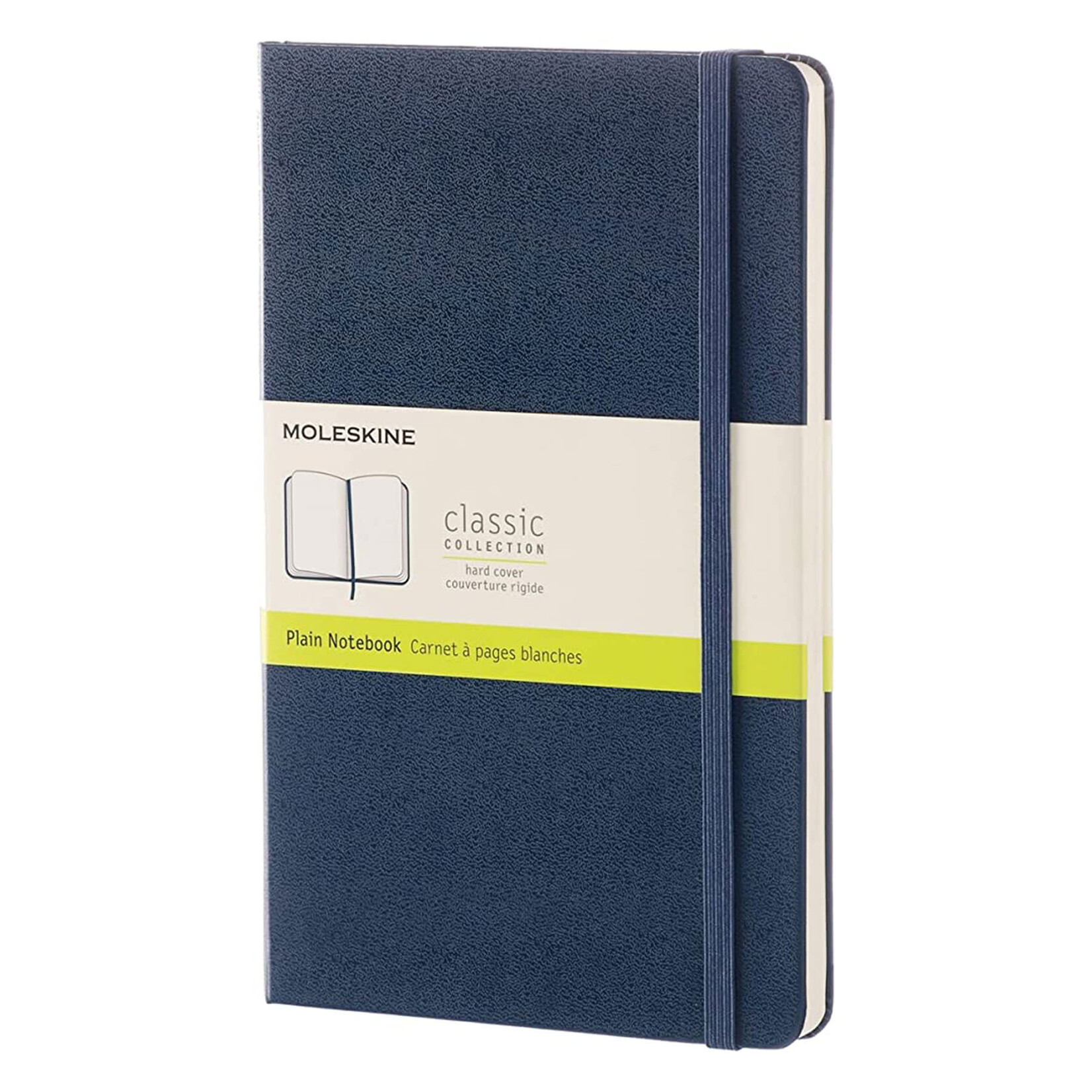 Moleskine Classic Notebook, Large, Plain, Sapphire Blue, Hard Cover