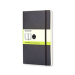 Moleskine Classic Notebook, Large, Plain, Black, Soft Cover