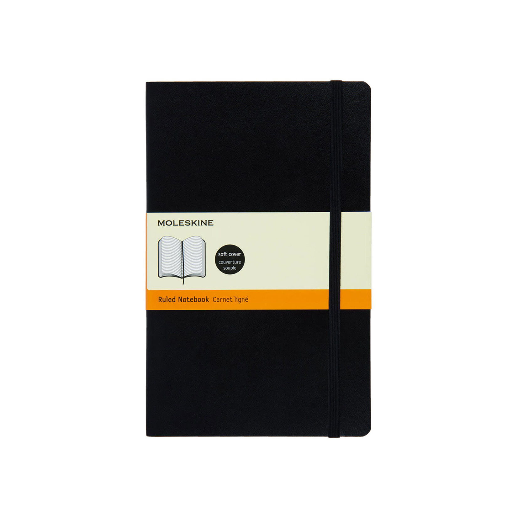Moleskine Moleskine Classic Notebook, Large, Ruled, Black, Soft Cover