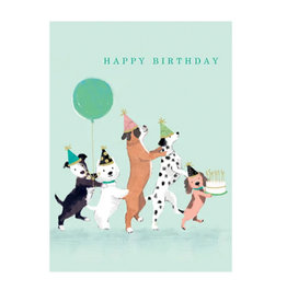 Calypso Dog Conga Birthday Card