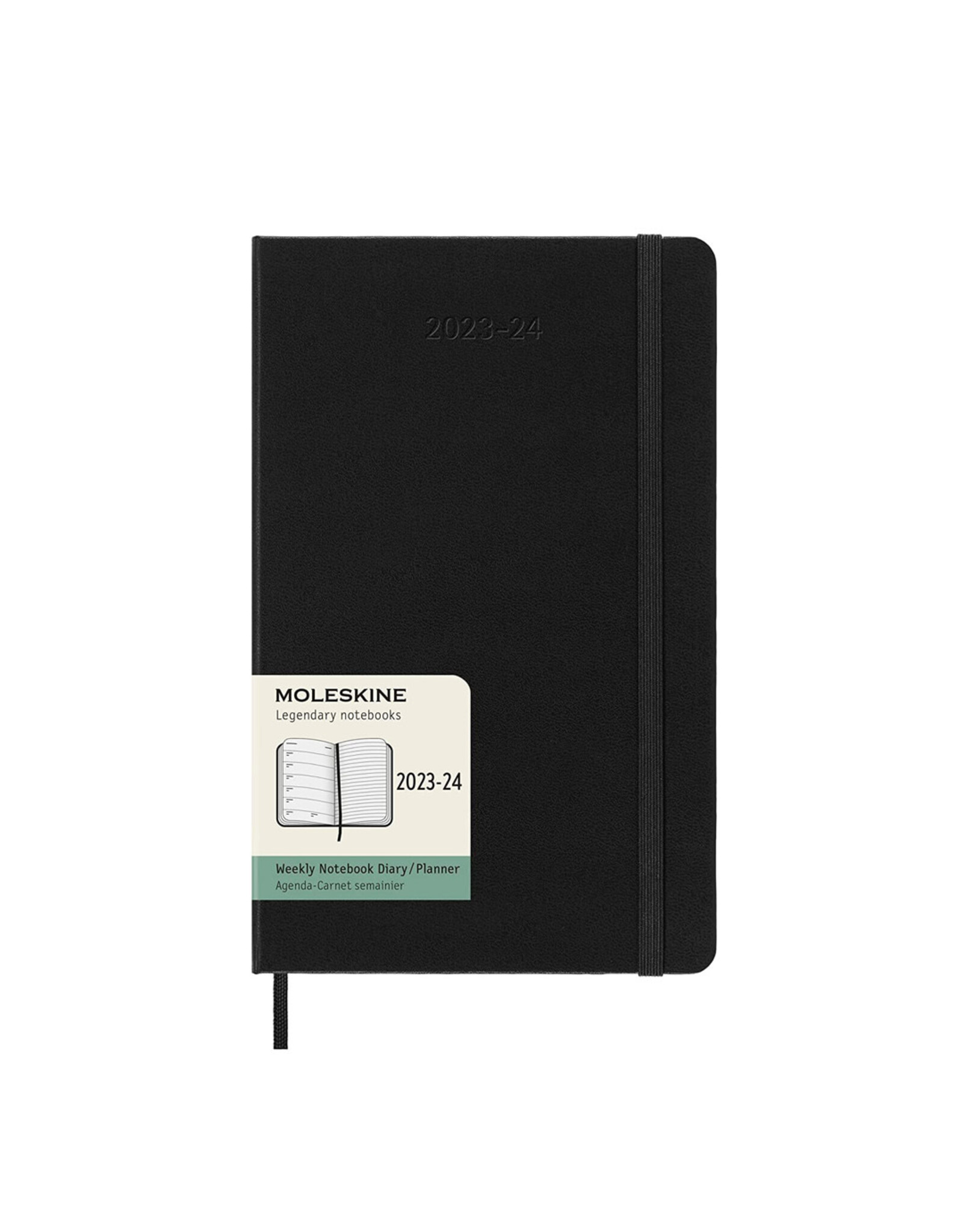 Moleskine 20232024 Weekly Planner, Black Swipe Design
