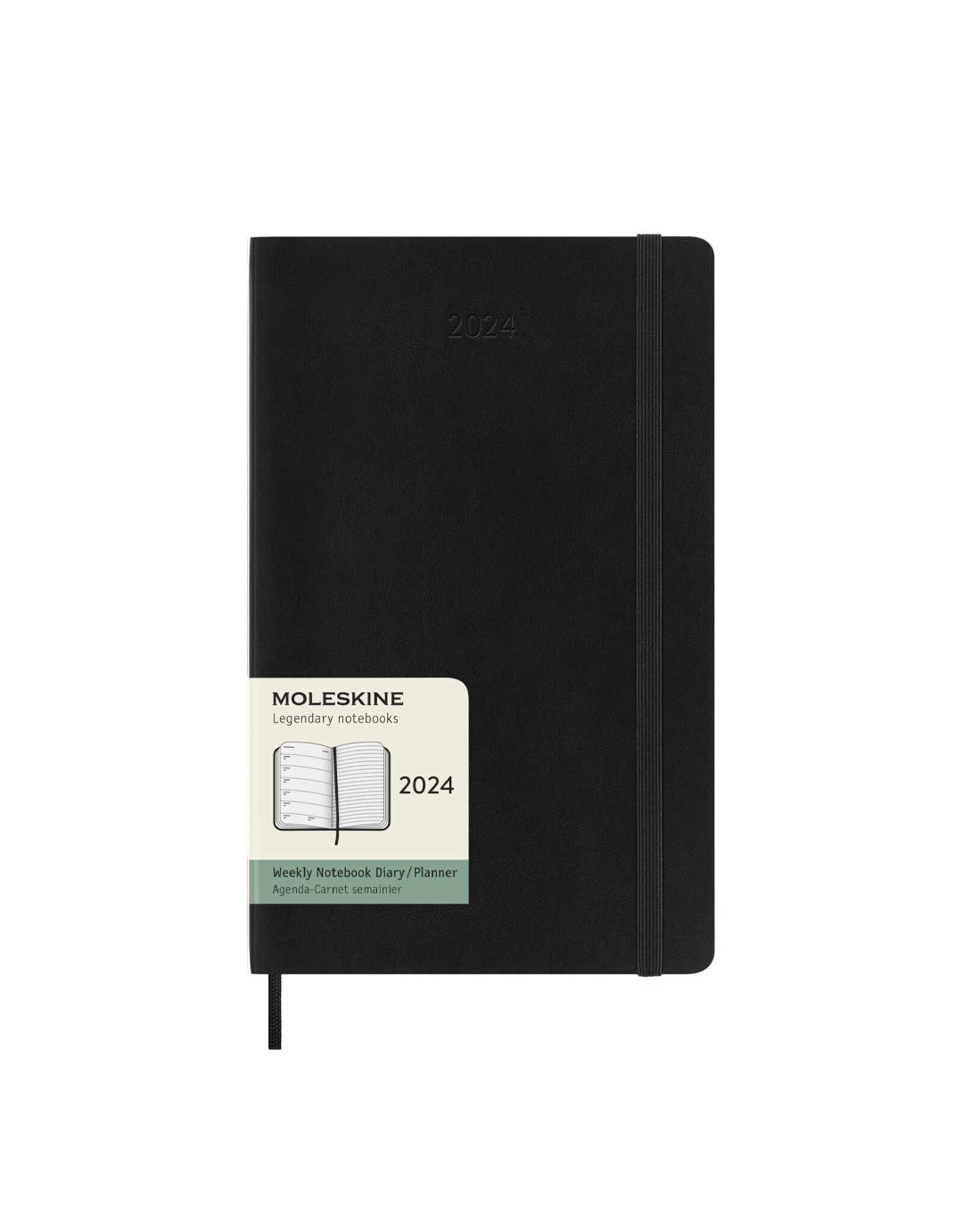 Moleskine 2024 Weekly Planner, Softcover, Black