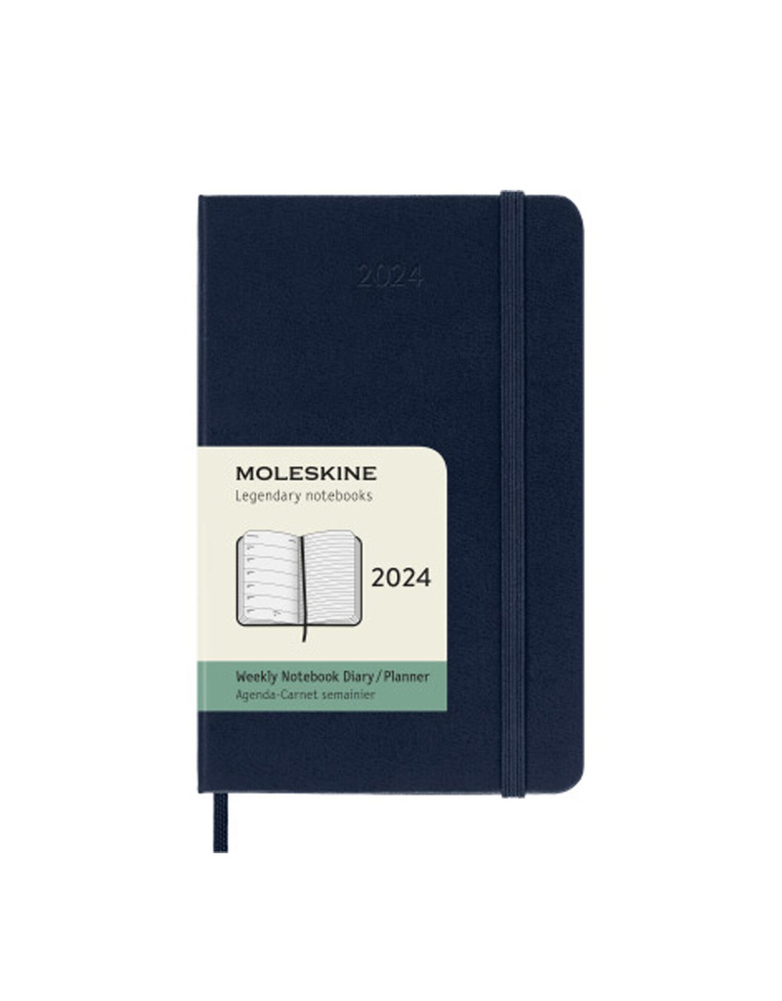 Moleskine 2024 Pocket Weekly Planner, Hardcover, Navy