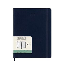 Moleskine Moleskine 2024 XL Weekly Planner, Softcover, Navy