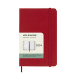 Moleskine Moleskine Weekly Planner, 2024, Pocket, Hardcover - Red