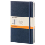 Moleskine Classic Notebook, Large, Ruled, Sapphire Blue, Hard Cover