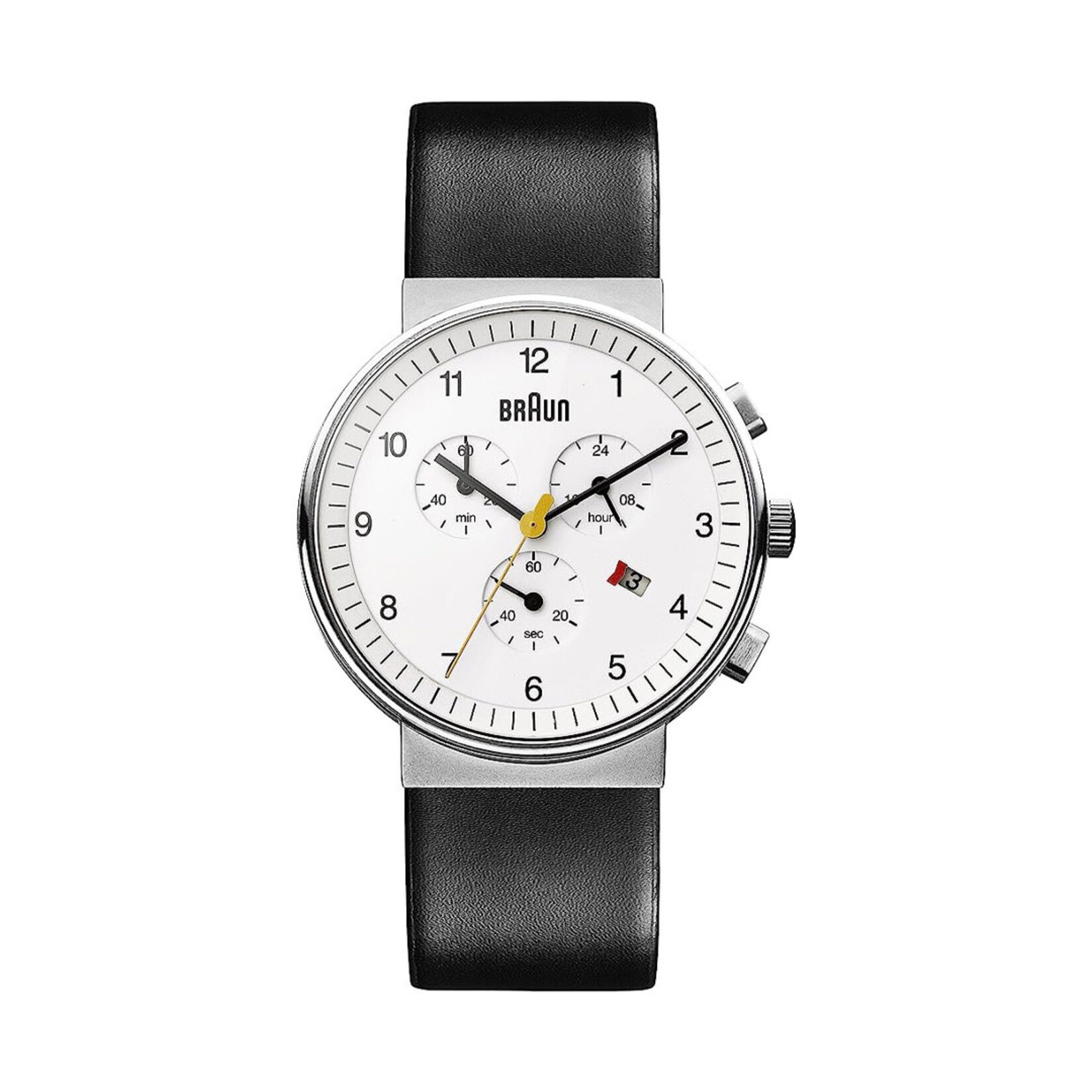 Braun Gents Chronograph Watch, White Face
