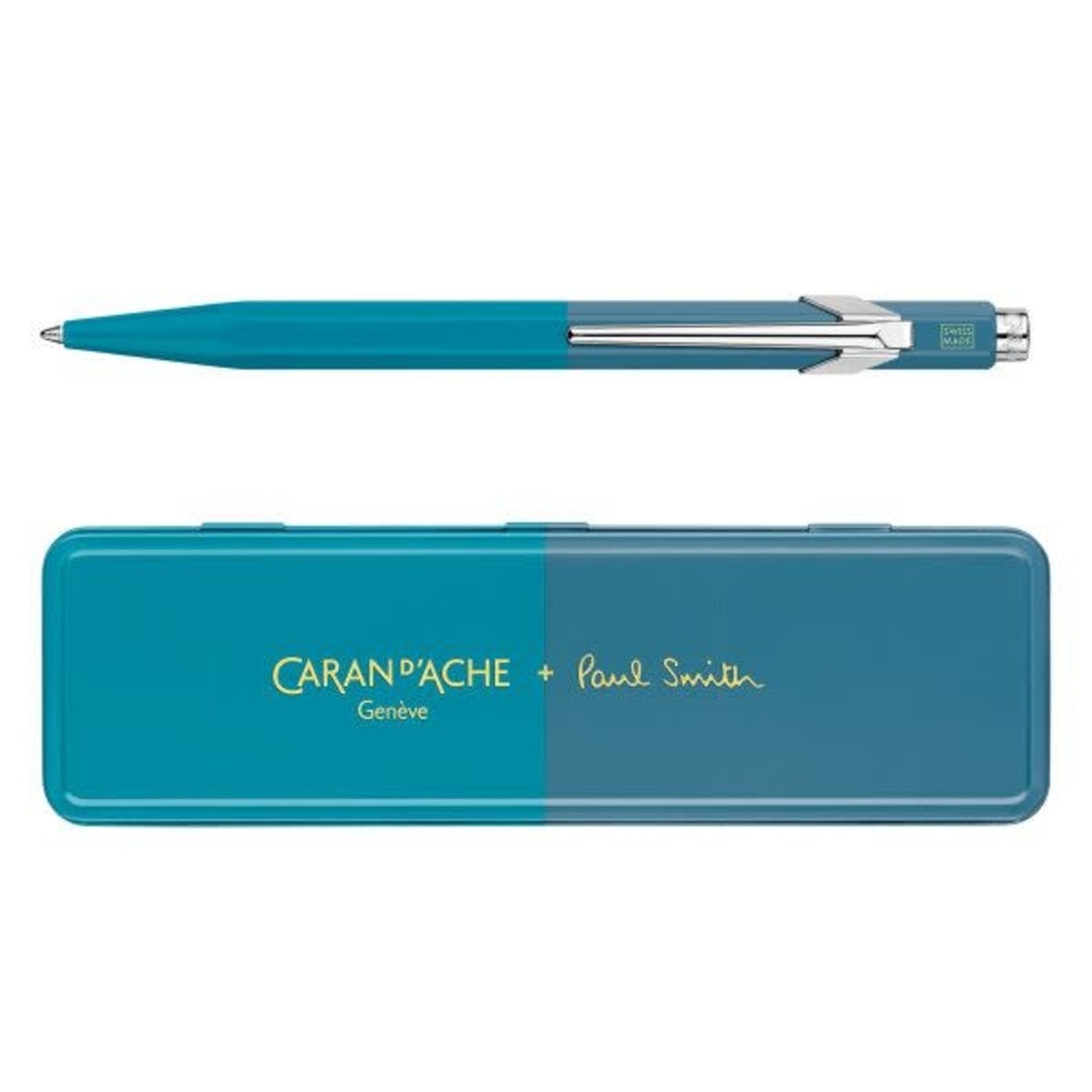 Caran d'Ache Caran d'Ache 849 Ballpoint Pen, Paul Smith - Cyan / Steel
