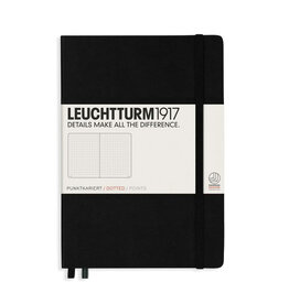 Leuchtturm A5 Hardcover Notebook, Black, Dotted